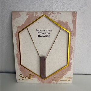 Scout Moonstone Necklace - 14KT gold dipped